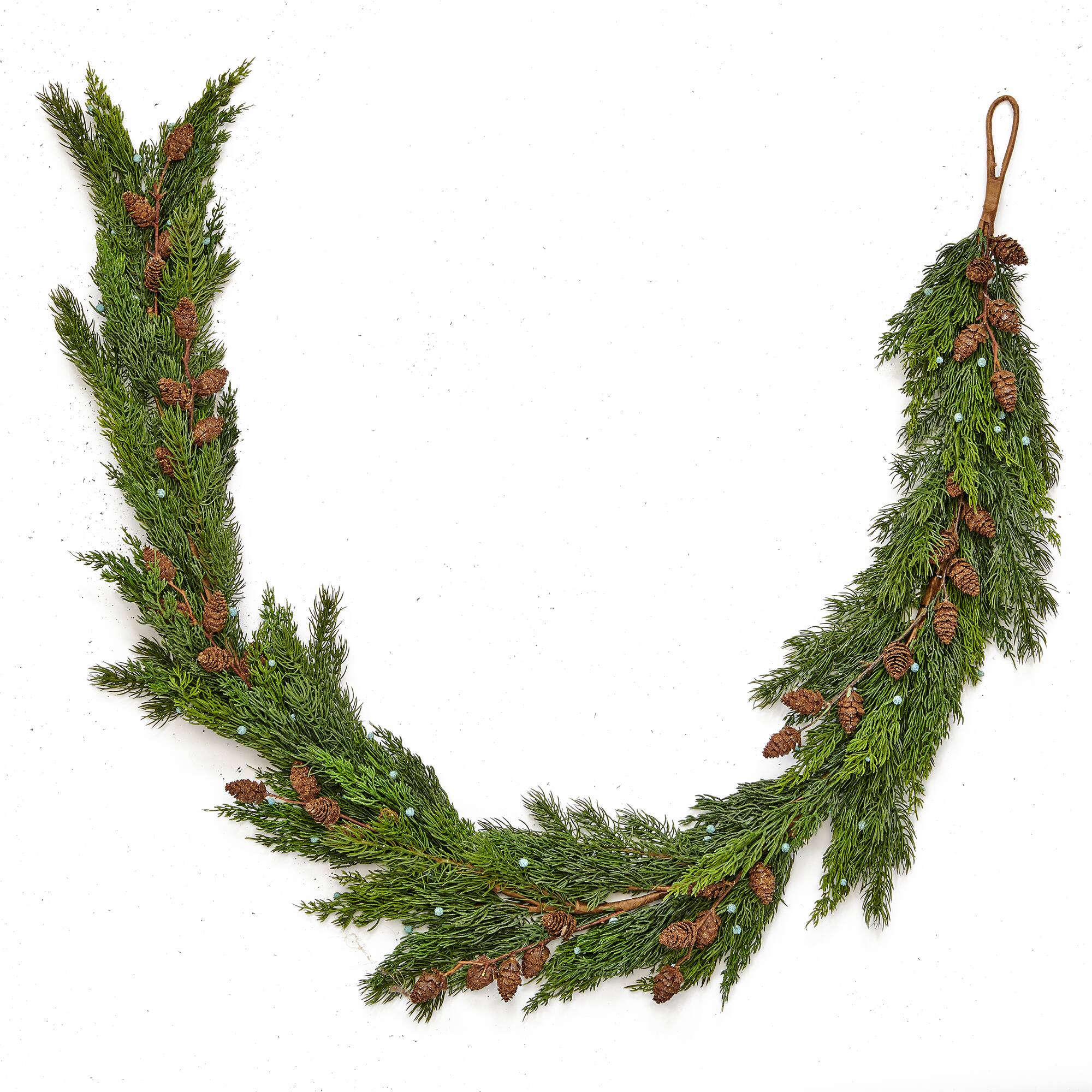 69" Evergreen Pine & Juniper with Pinecones Artificial Garland